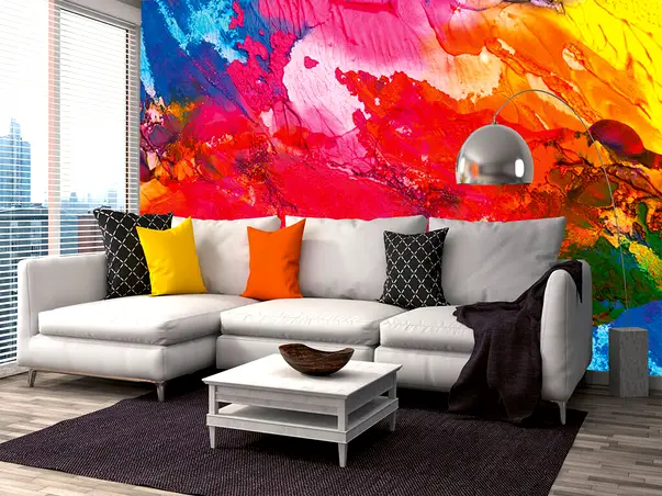 fototapet abstract painting dimex multicolor 375 250 cm