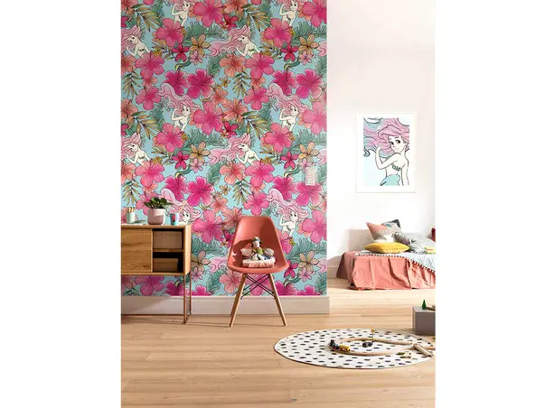 fototapet ariel pink flower