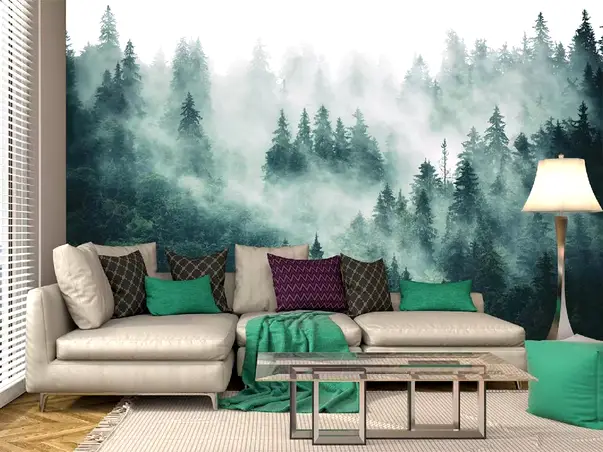 fototapet autoadeziv dimex foggy forest peisaj padure