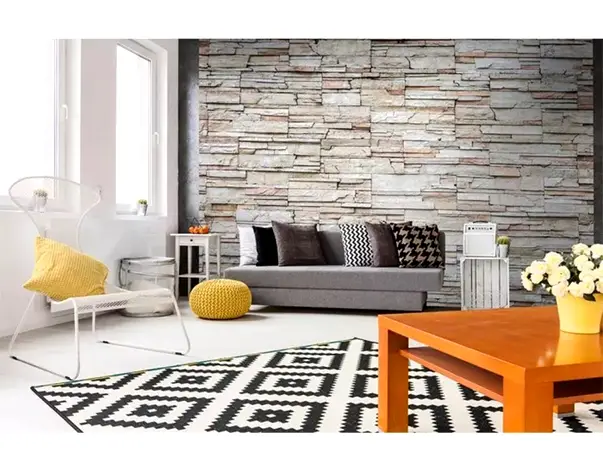 fototapet autoadeziv dimex travertine zid piatra gri