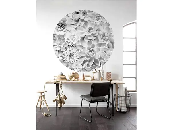 fototapet autoadeziv flori gri komar