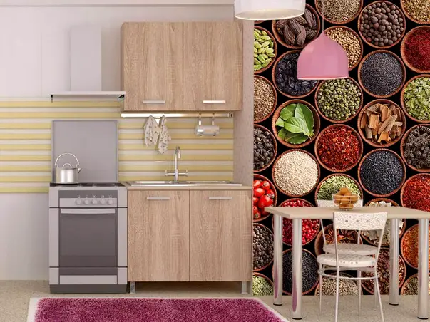 fototapet bucatarie condimente 150 250