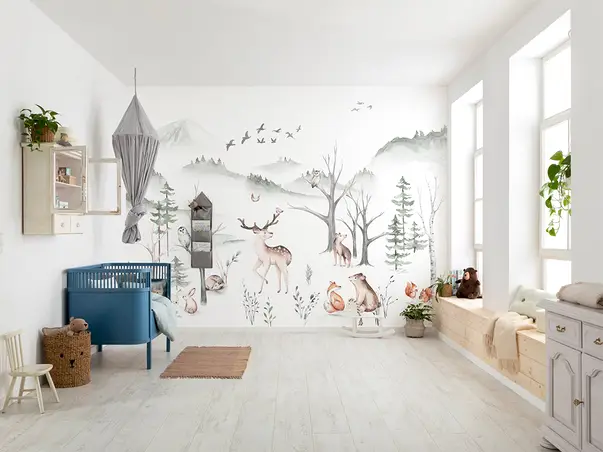 fototapet camera copii animalele padurii