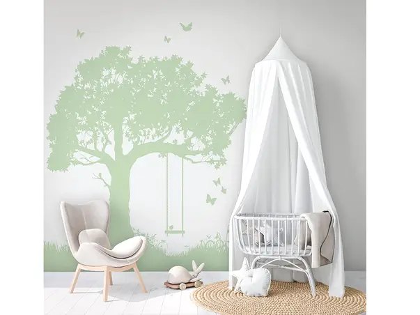 fototapet camera copii copac cu leagan little adventures