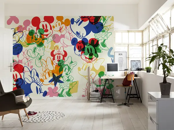 fototapet camera copii mickey and minnie