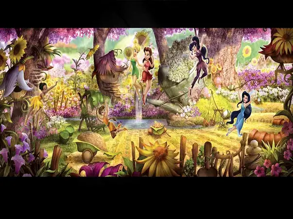 fototapet copii Clopotica fairies forest komar