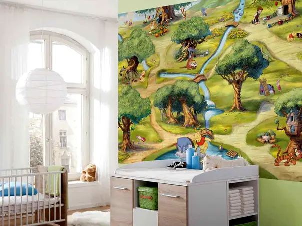 fototapet copii Winnie the Pooh Padurea