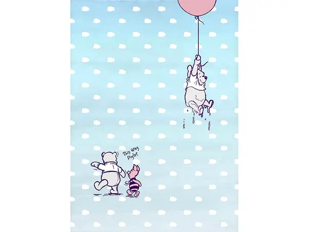 fototapet copii bleu ursuletul winnie