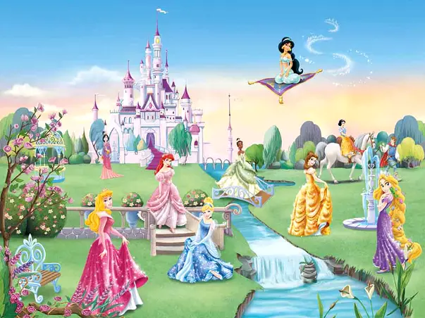 fototapet copii castelul printeselor disney