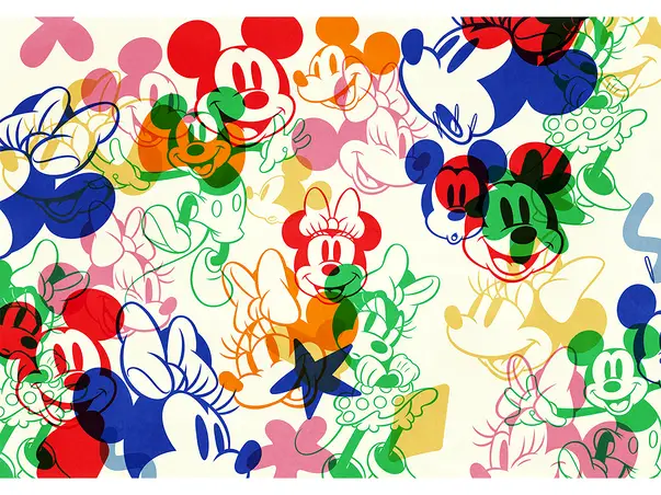 fototapet copii cu mickey and minnie