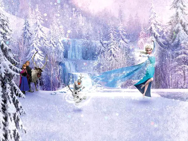 fototapet copii frozen forest
