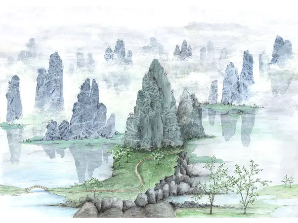 fototapet copii peisaj munte