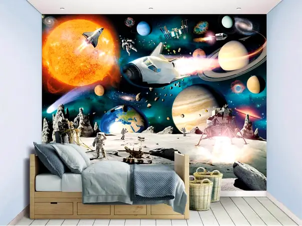 fototapet copii planete walltastic space adventure