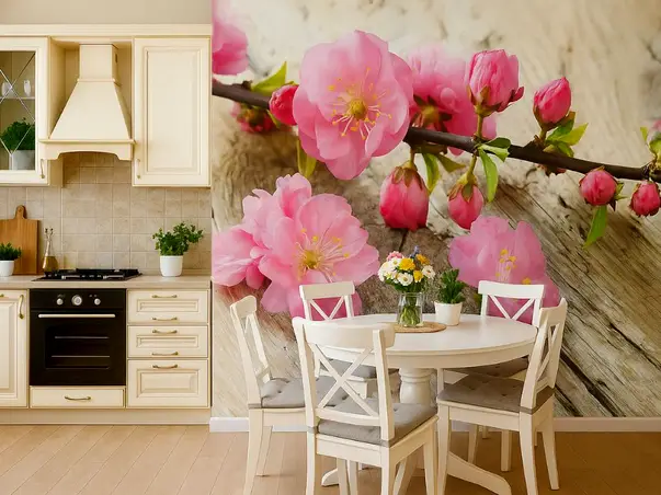 fototapet creanga inflorita sakura