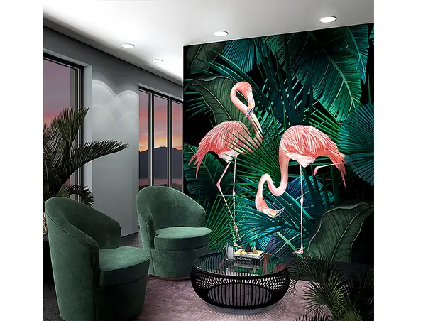 fototapet cu pasari flamingo marburg lesley