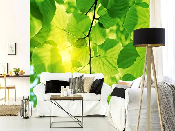 fototapet dimex green leaves 375 250 cm