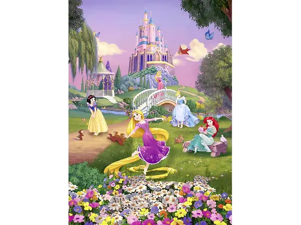 fototapet fetite castelul printeselor disney