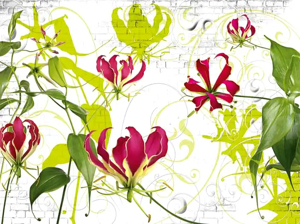 fototapet floral crini gloriosa