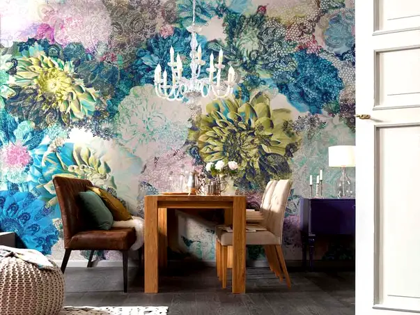 fototapet floral frisky flowers