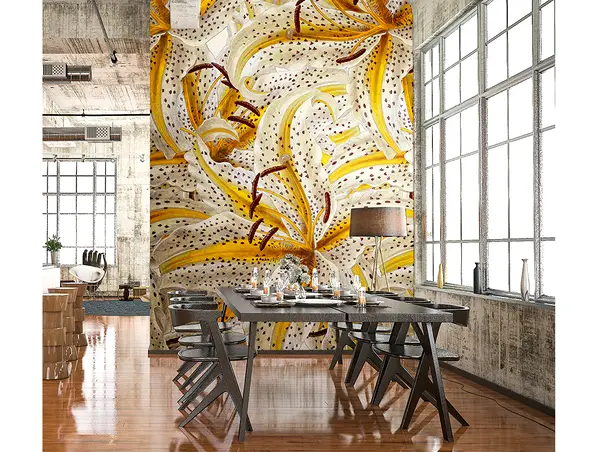 fototapet floral galben marburg sayuri