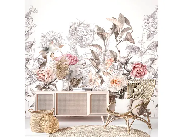 fototapet floral marburg isabell white 46923