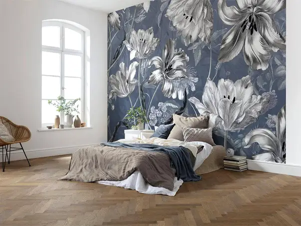 fototapet floral merian blue komar design modern 350 250 cm