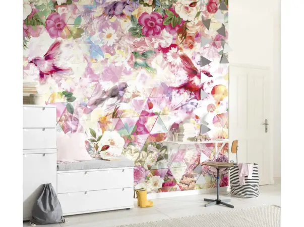 fototapet floral pentru camera tineret