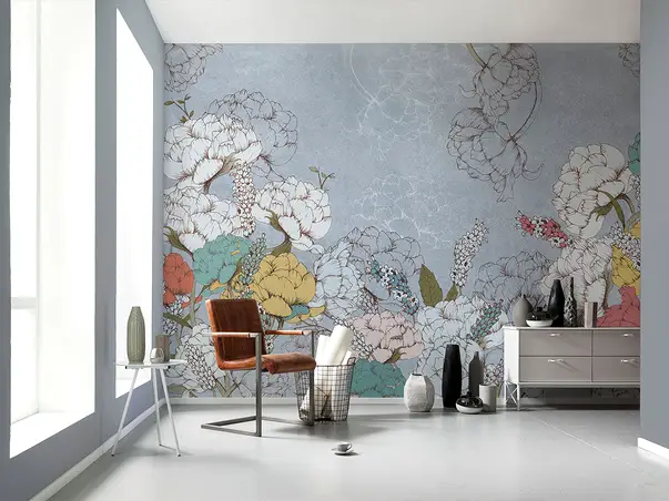 fototapet floral planting peonies