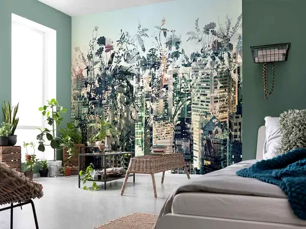 fototapet floral urban jungle