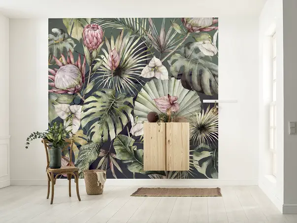 fototapet floral verde komar plante exotice