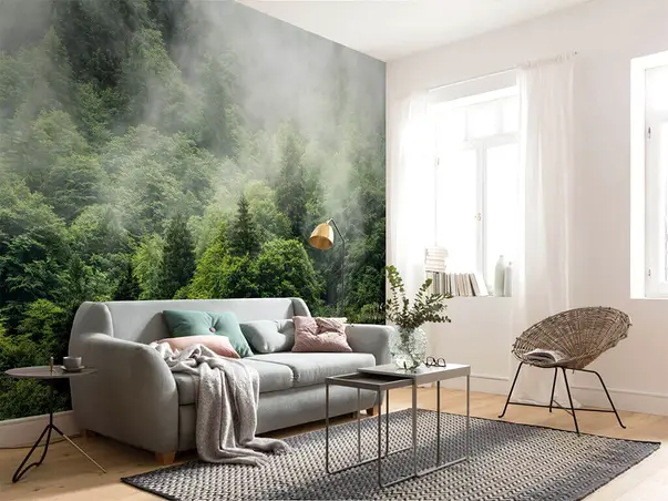 fototapet forest land