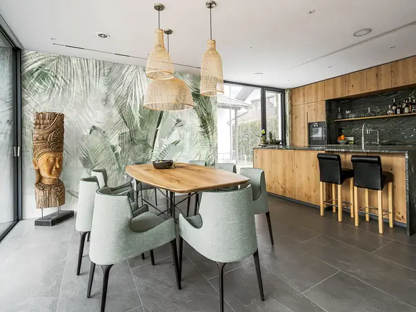 fototapet frunze komar botanibal boho