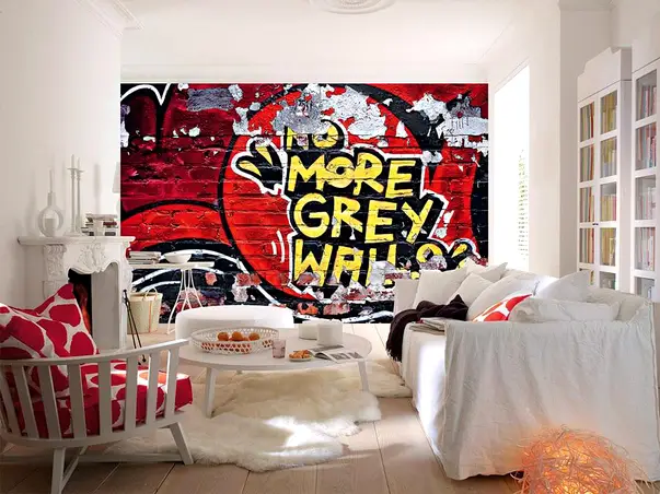 fototapet grafitti wg no more grey walls 366 254 cm