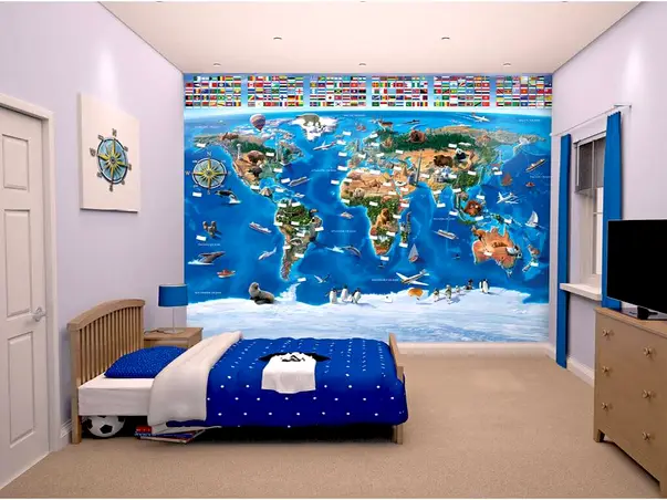 fototapet harta copiilor