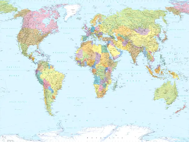 fototapet harta lumii komar