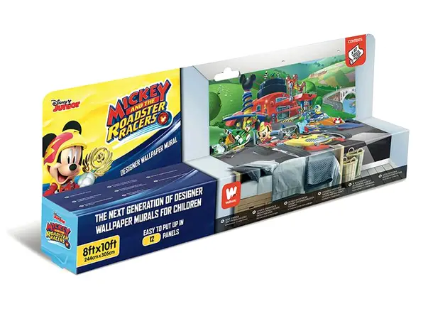 fototapet mickey mouse cursa de masini