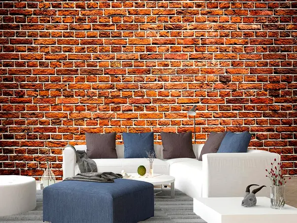 fototapet old brick dimex imitatie caramida maro 375 250 cm