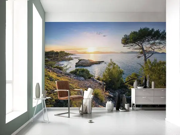 fototapet peisaj apus la mare southern light