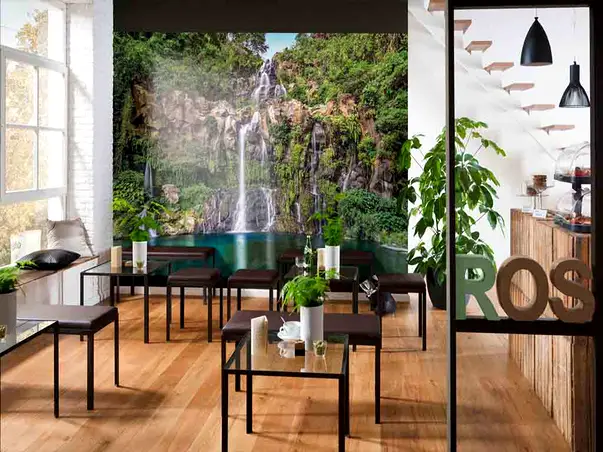 fototapet peisaj cascada Green Cascade