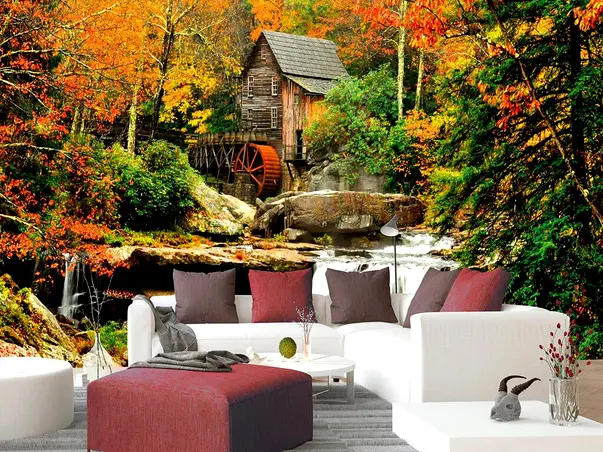 fototapet peisaj grist mill