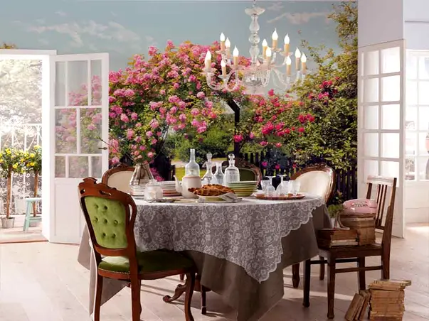 fototapet peisaj rosa garden komar