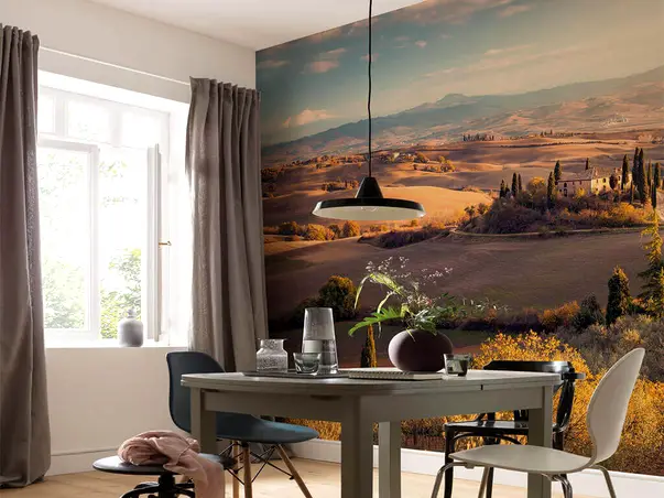 fototapet peisaj toscana gold