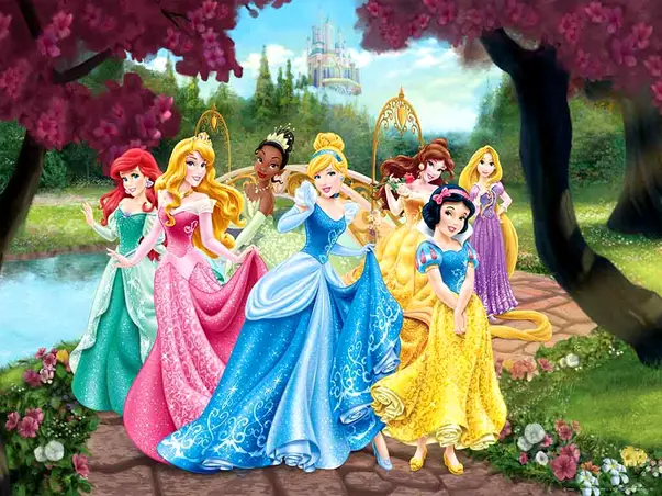 fototapet printesele disney princess garden agdesign