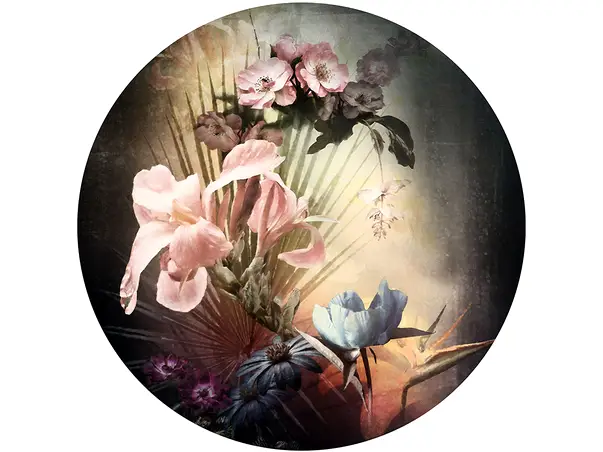 fototapet rotund flemish flowers komar autoadeziv 125 cm