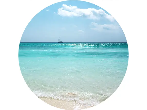 fototapet rotund lagoon komar peisaj marin autoadeziv 125 cm
