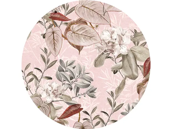 fototapet rotund model floral bej