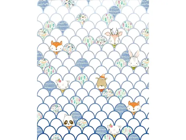 fototapet shell white