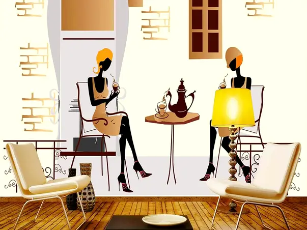 fototapet street coffee