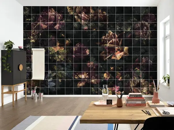 fototapet tiles flowers komar 400 280 cm