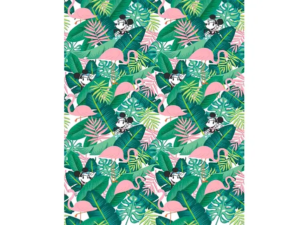 fototapet tropical minnie mouse